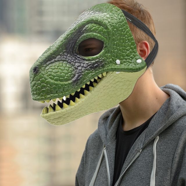 Maschera per feste regalo di carnevale di Halloween maschera di velocraptor maschera  di dinosauro t-rex costumi Cosplay di animali maschera puntelli per bambini  - AliExpress