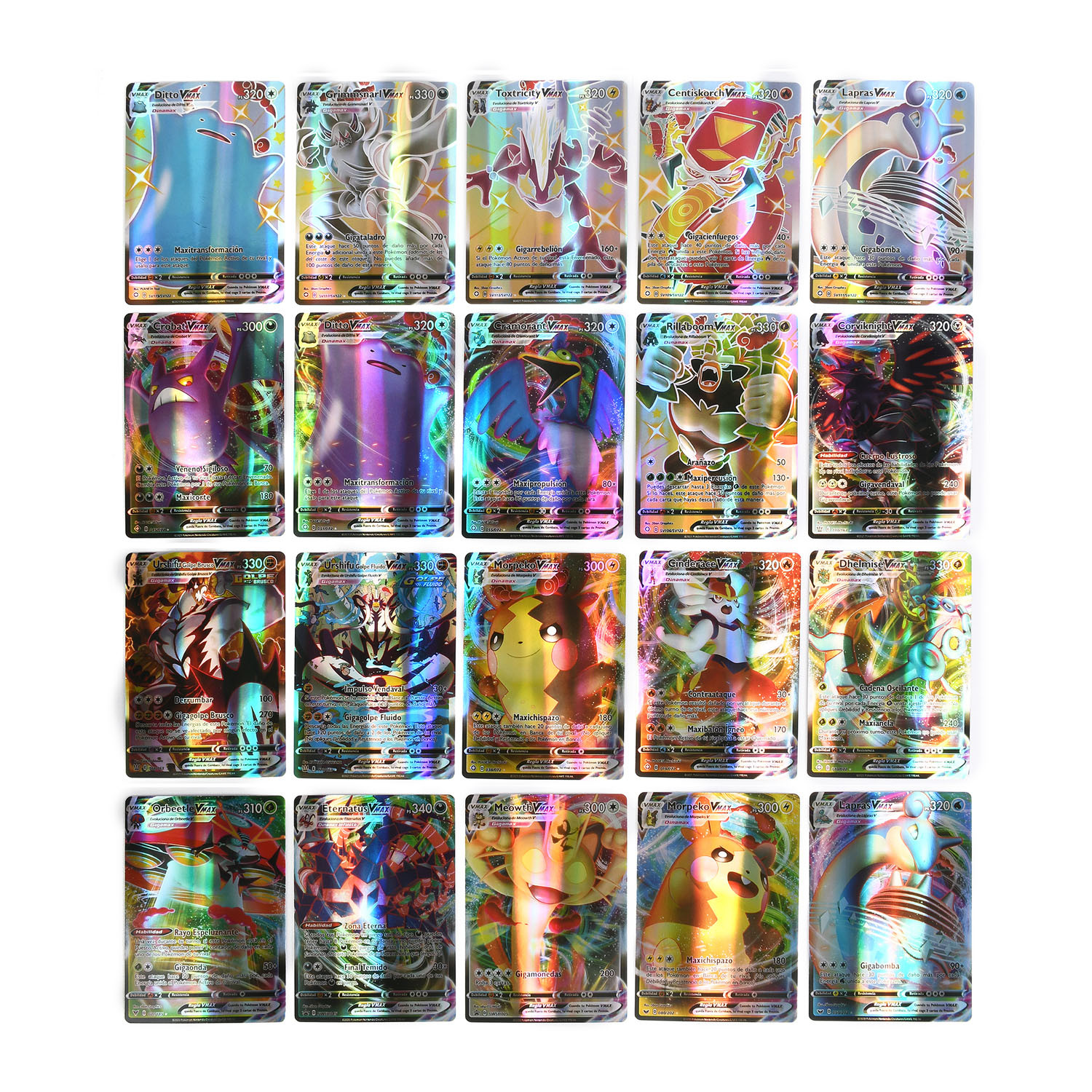Spanish Poke Cards 2022 New Pokemon Shining Card 88VMAX+11 Energy Card+1  Trainer Game Battle Toys For Kids Anime Collection Gift| | - AliExpress