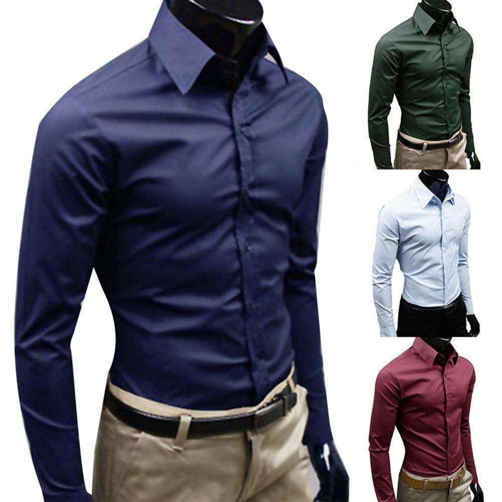 Title 2, Elegant Business Shirt Button-down Closure Cott...