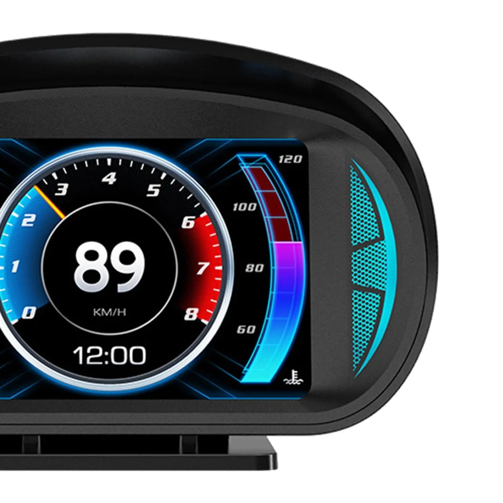 Car HUD Head up Display Multifunctional OBD/GPS Gauge Universal Plug and Play over Speeding Alarm RPM Ambient Light