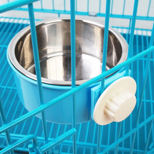 Pet Crate Bowls Removable Stainless Steel Hanging Feeder Dish for Food and  Water for Dogs & Cats Cage, Kennel, and Crate - AliExpress