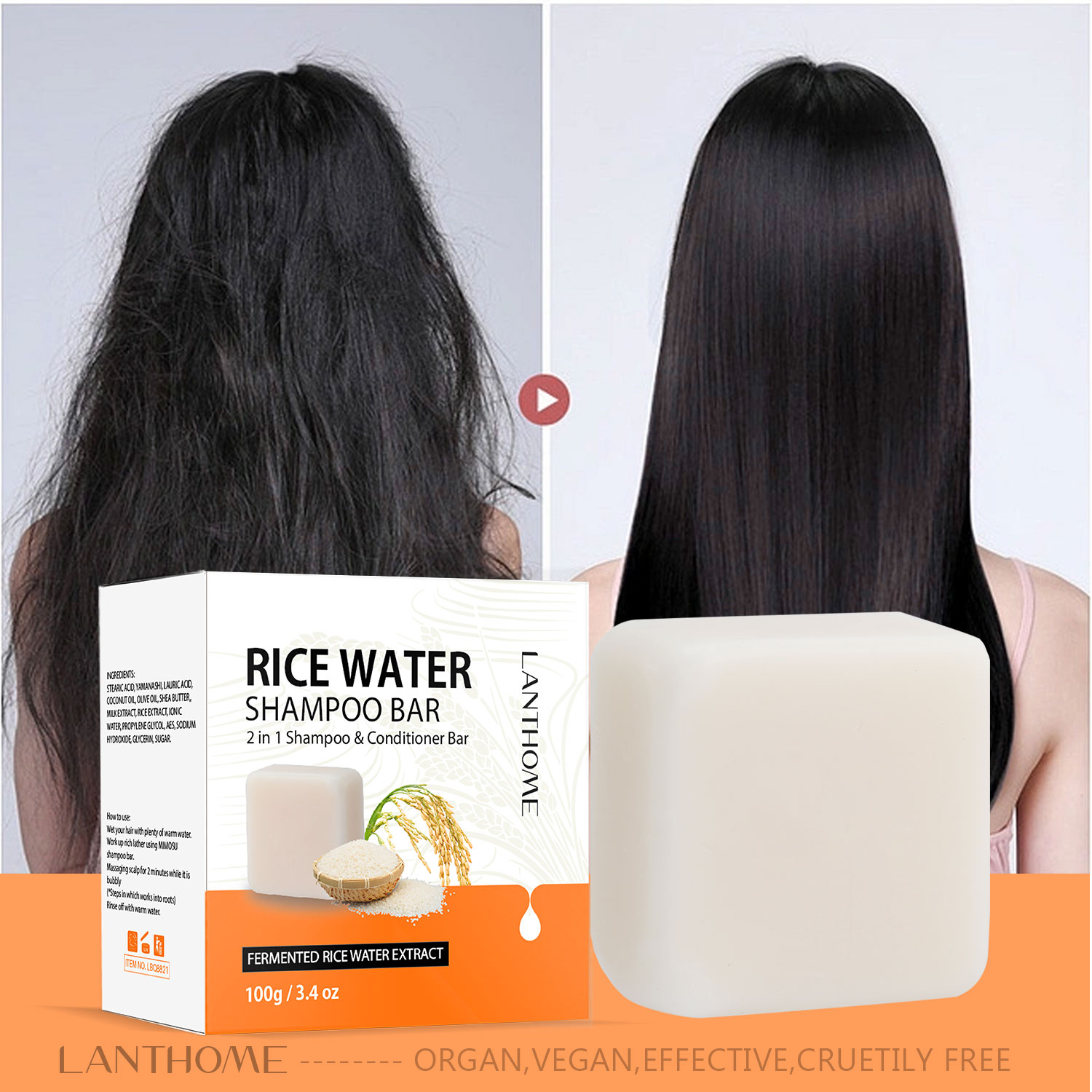 Best of 100g Rice Water Soap Hair Growth Shampoo Soap Conditioner Bar Soap Reject Dry Anti Loss Clarifying Curly Nourishing Moisturizing Reviews & Tips