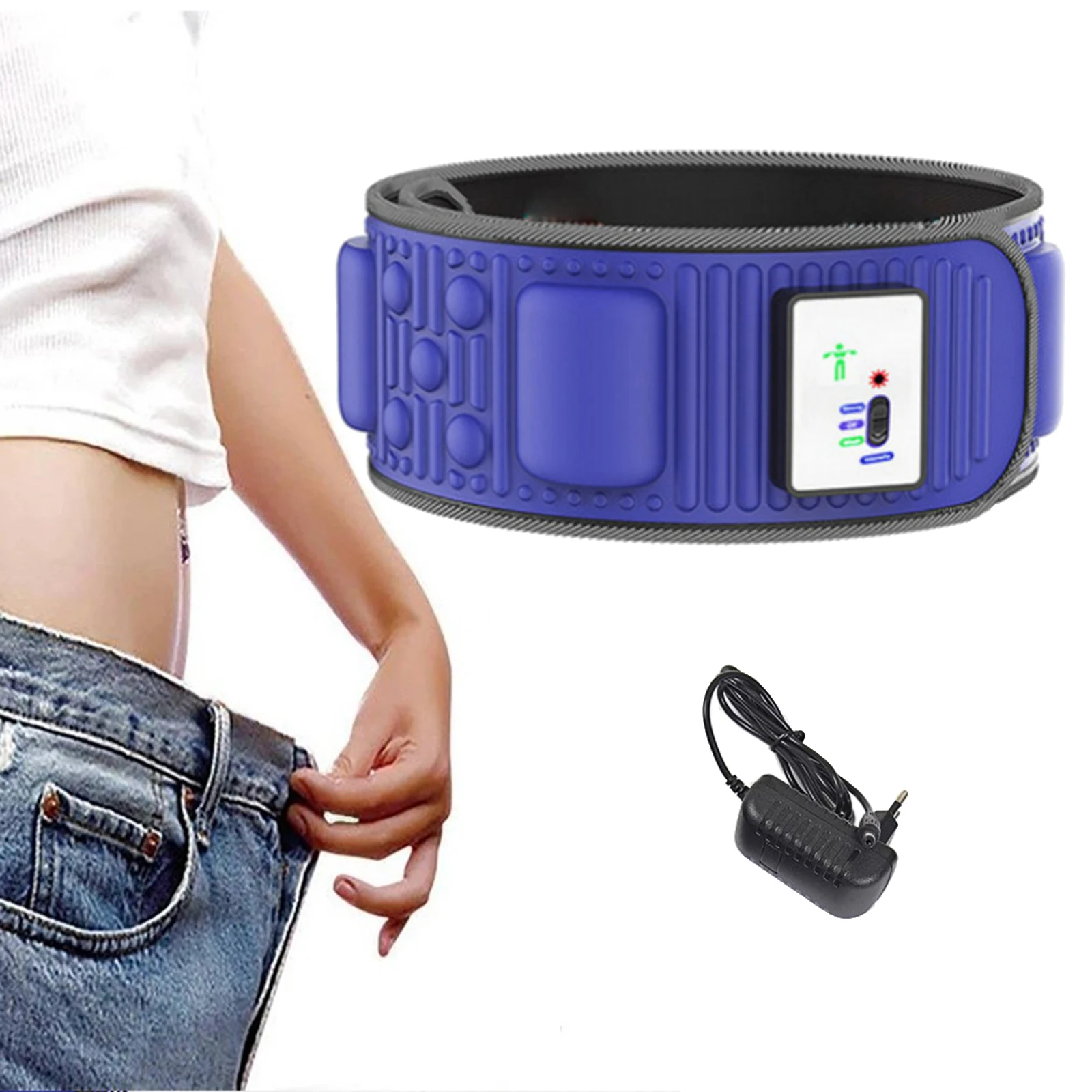 Electric Slimming Belt Training Stimulator Body Vibrating Belly Waist Trainer Massager Home Gym Waist Trimmer 
