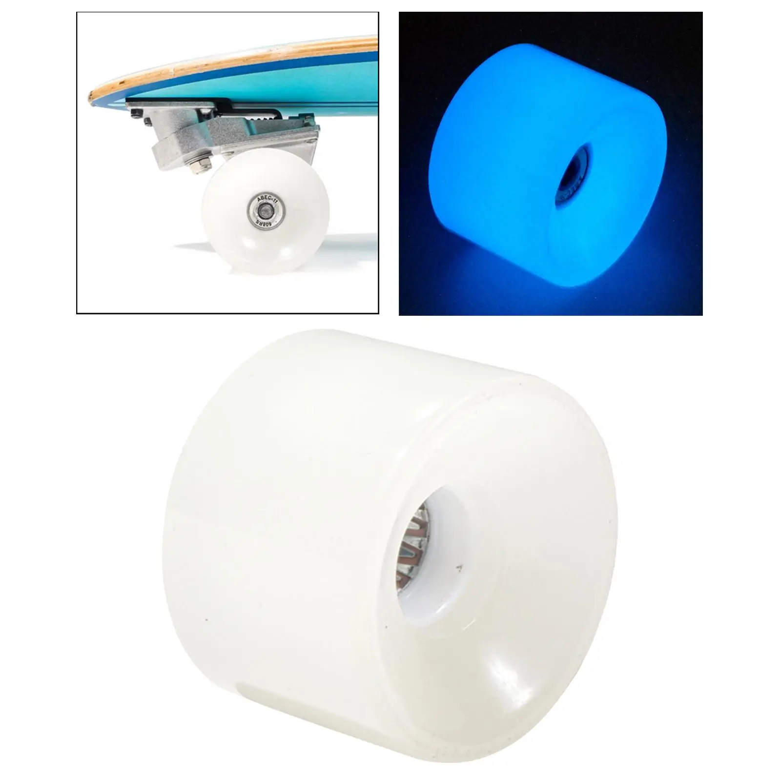 Skateboard Wheel 85A Hardness Luminous Maintenance PU LED Light Skate Board Light up Roller for Skateboarding Double Row Skating