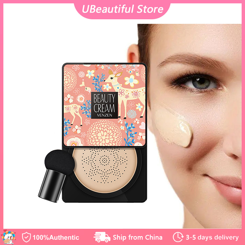 Best of BB Air Cushion Foundation Mushroom Head CC Cream Concealer Whitening Makeup Cosmetic Waterproof Brighten Face Base Tone Reviews & Tips