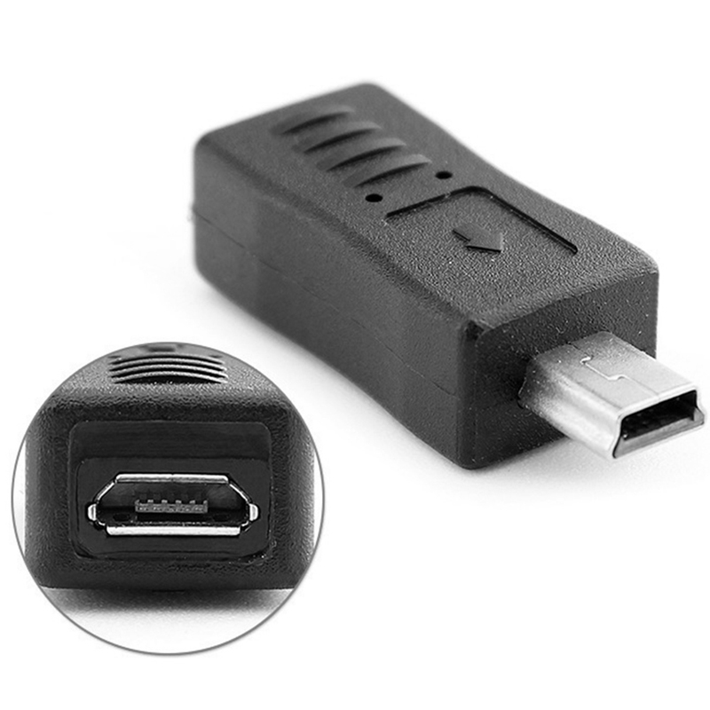 Переходник шт. Micro USB 5 pin - гн. Mini USB 5 pin, шнур 10 см, Ni/Pl | купить, цена руб.