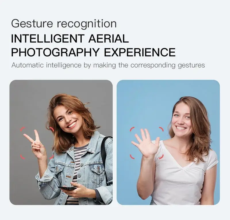 intelligent aerial photography experience automatic intelligence by making the corresponding gestures 