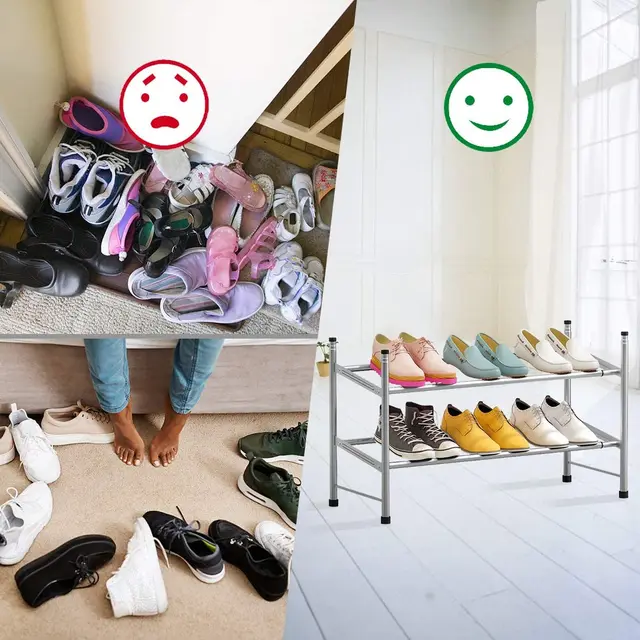  TOMYEUS Zapatero metálico de hierro para pasillo, cambiador de  zapatos, adecuado para sala de estar, dormitorio, corredor, organizador de  zapatos, estante de zapatos (color C: C) : Hogar y Cocina