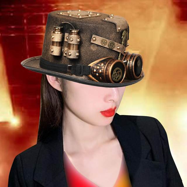 スチームパンクシルクハット,手作りステージアクセサリー,帽子