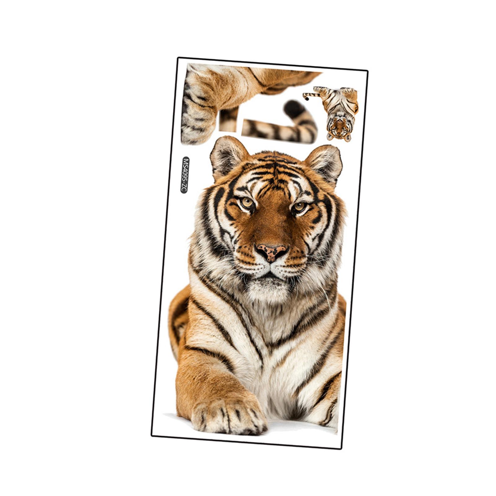 Tiger Wall Decor Durable DIY Art Wall Decor Mural for Party Room Living Room