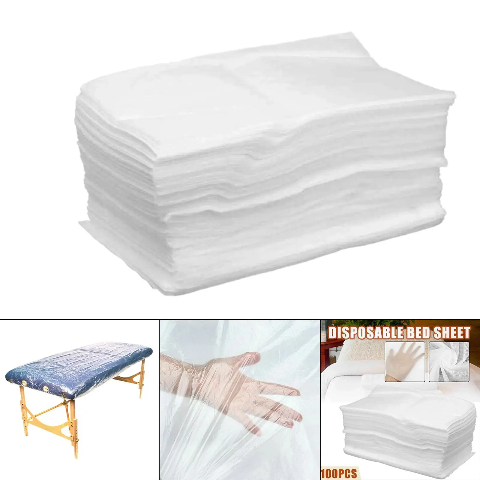 100x Disposable Massage Table Sheets Breathable Waterproof Comfortable spa Bed Sheets for Beauty Salon Lash Bed 90Cmx180cm