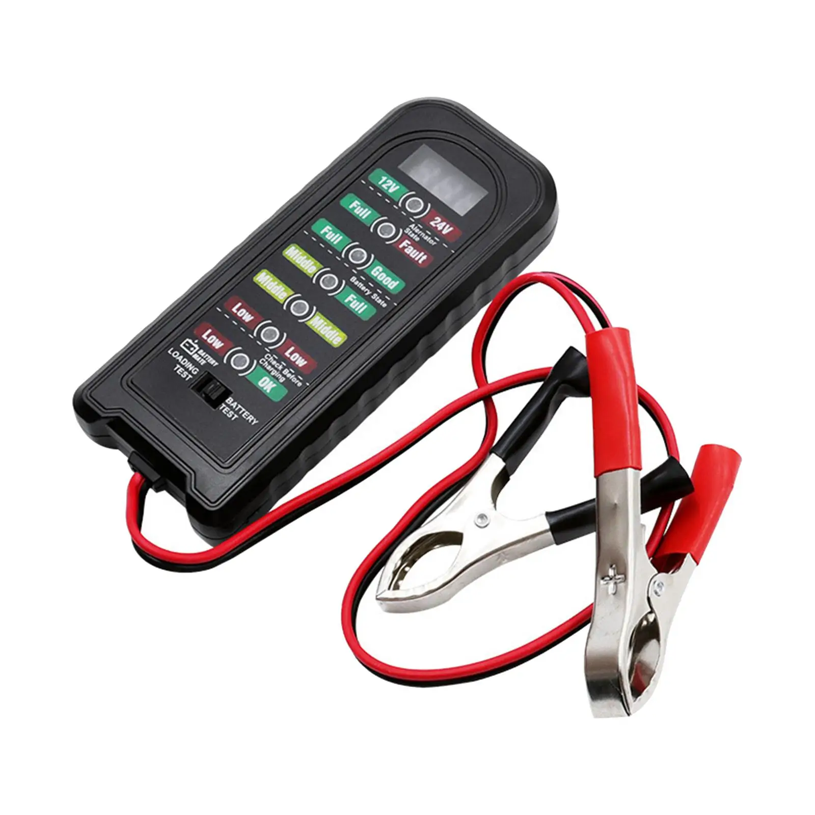 Car Battery Tester Auto Cranking and Charging System Test 12V 24V Automotive Load Tester Indicator Auto Tester Tool Premium