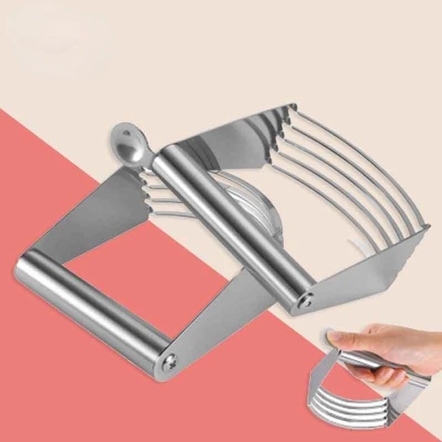 Stainless Steel Dough Blender Pastry Cutter Flour Butter Mixer Pastry  Blender With Rubber Handle Biscuit Pizza Cutter Chopper - AliExpress