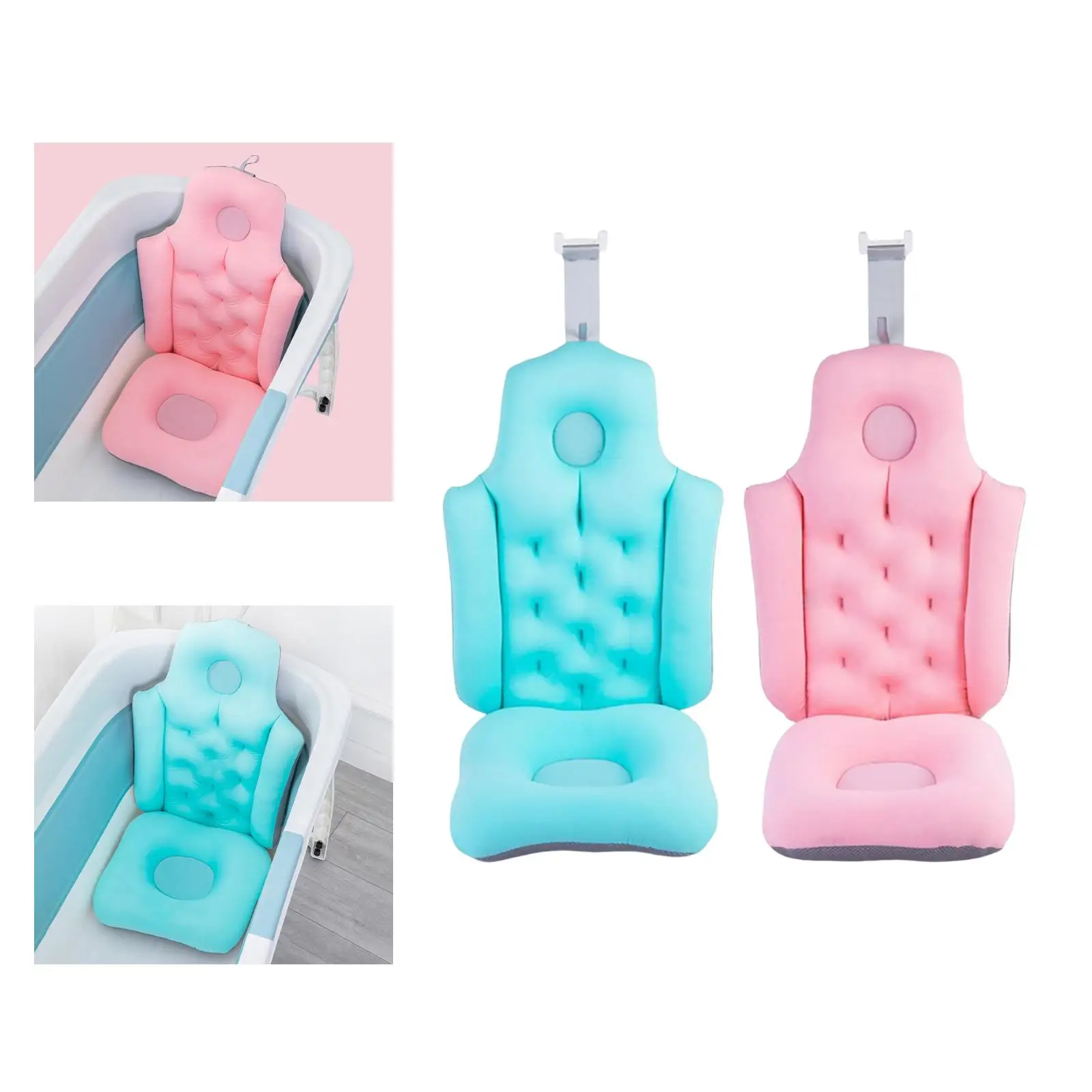 Full Body Bath Pillow Accessories Tub shoulder Support Breathable Waterproof Cushion Shower Pillow for Bathroom