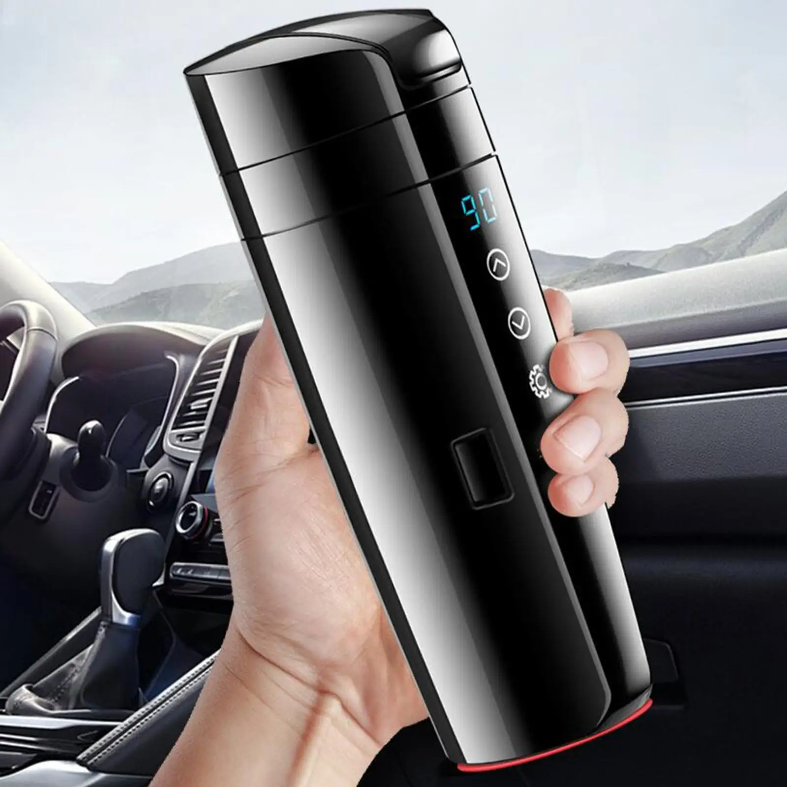 Car Kettle Boiler,  Electric Warmer Portable Heating Insulated  Water, for Tea  Outdoor.
