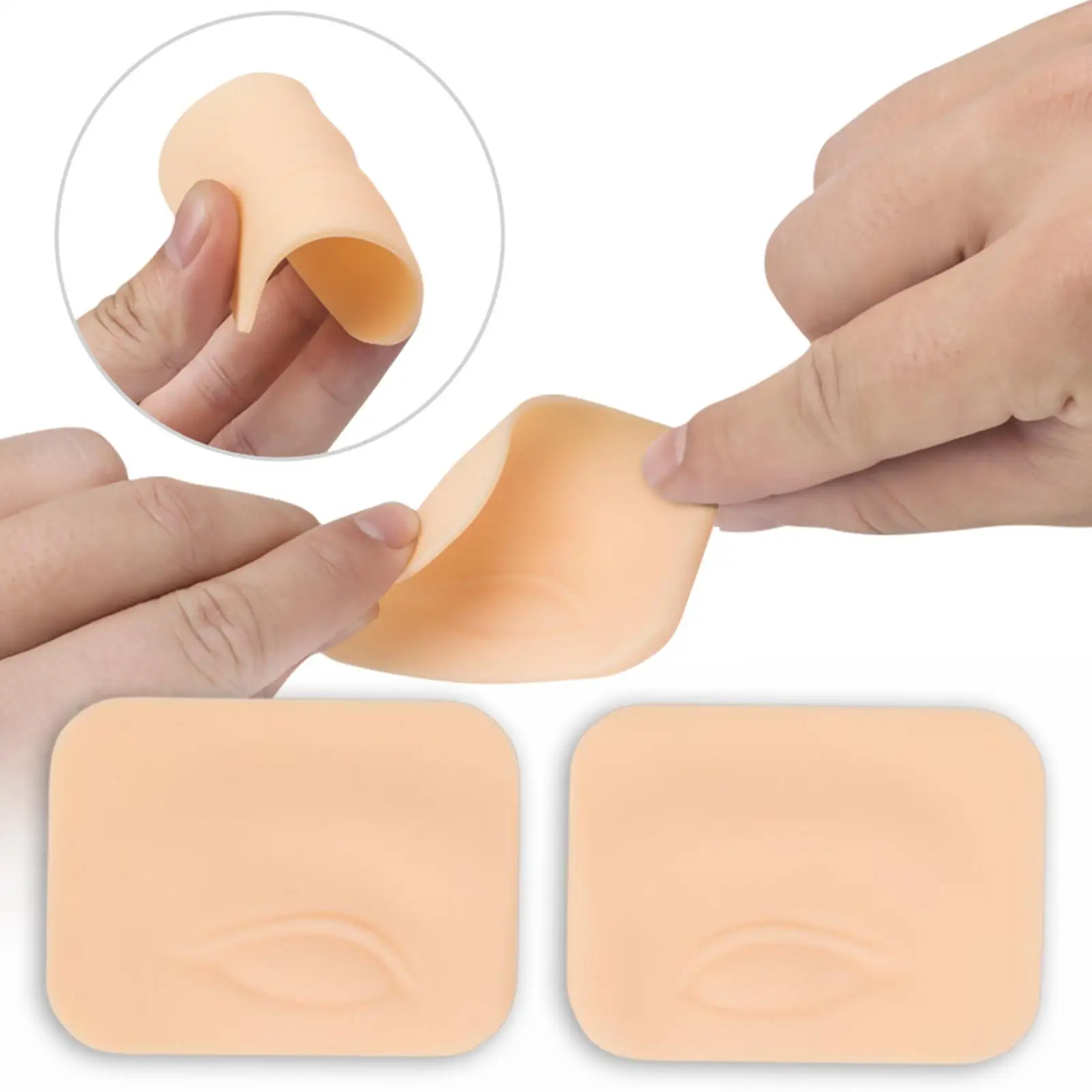 Silicone face Makeup Practice Board Reusable Eyelash Lashes pad for Beginner Practicing Makeup