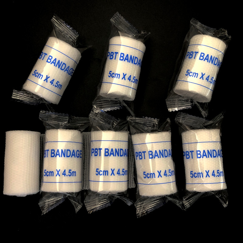 10 teile/los 5 cm X 4,5 m Baumwolle PBT Elastische Bandage Konforme Erste Hilfe Gaze Für Wunde Dressing Notfall pflege – Detail 3