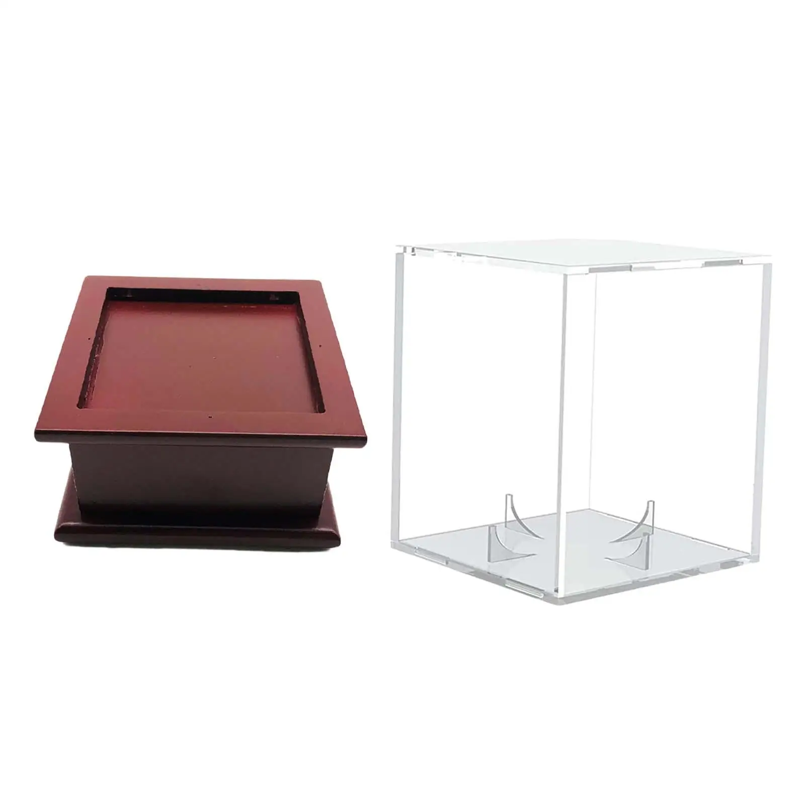 Acrylic Storage Box, Display Box, Dustproof Protection clear Display, Display Box, for Collectibles Official Size Ball