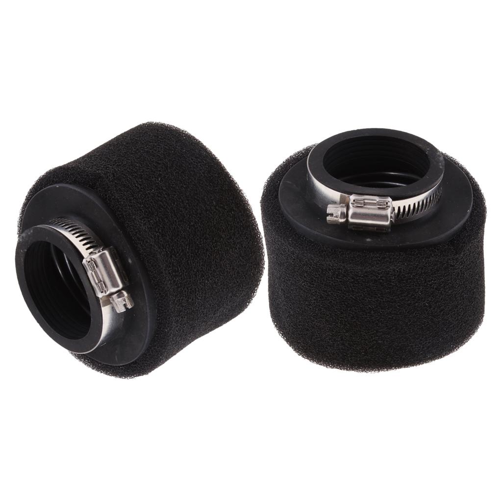 2pcs 48mm   Foam Air Filter Pod Clamp On Cleaner Straight for 150cc