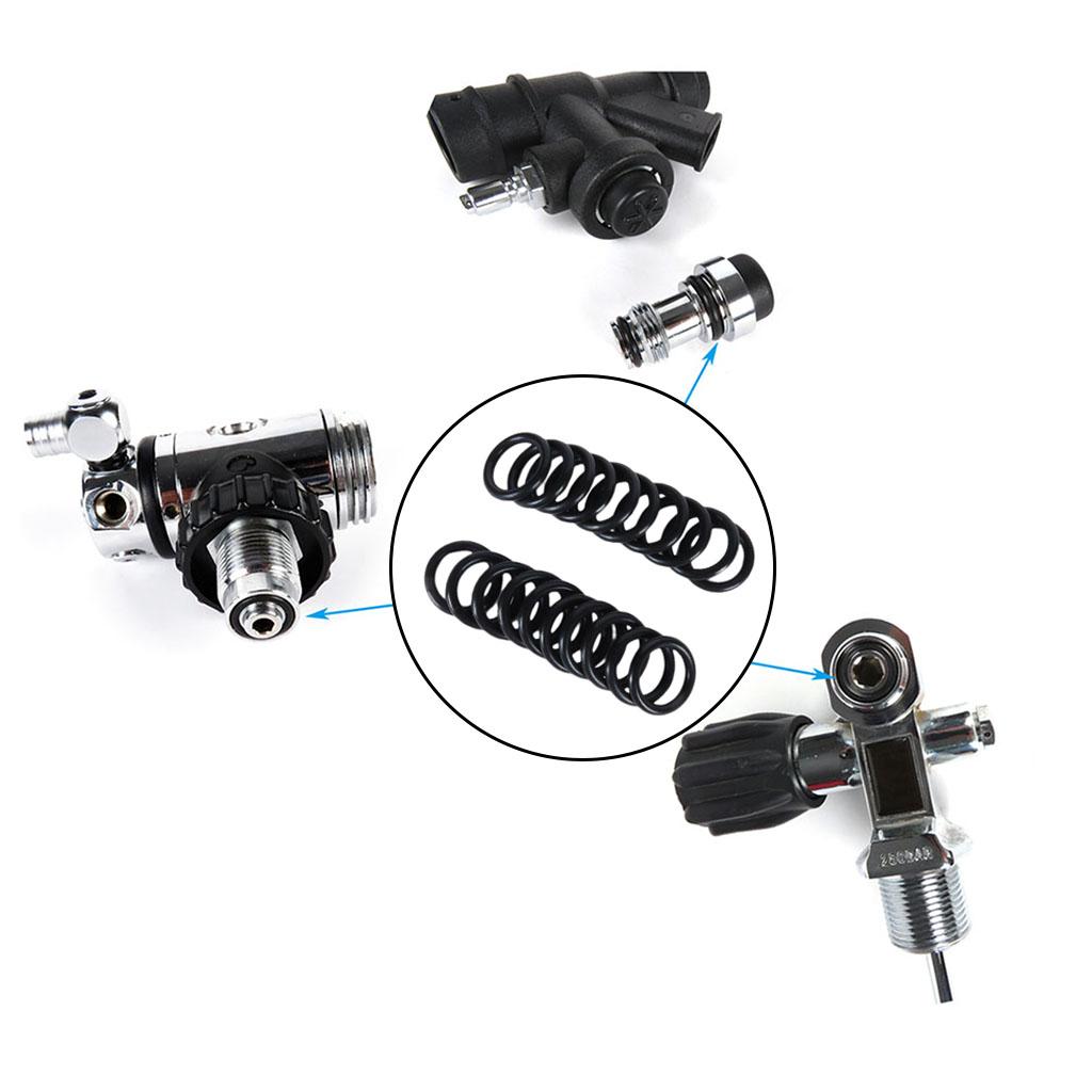 20x Rubber Scuba Diving Dive O-Ring Kit Technical Oil Resistant Hoses BCD Regulator Rings for Cameras Scuba Diving Tank Valves