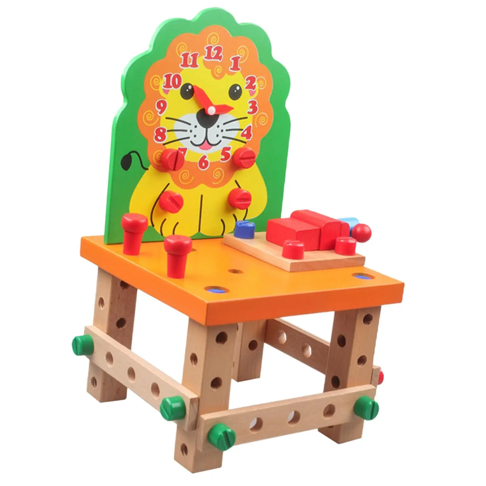 Wooden Assembling Chair Montessori Toys Nuts and Bolts Toy for Children