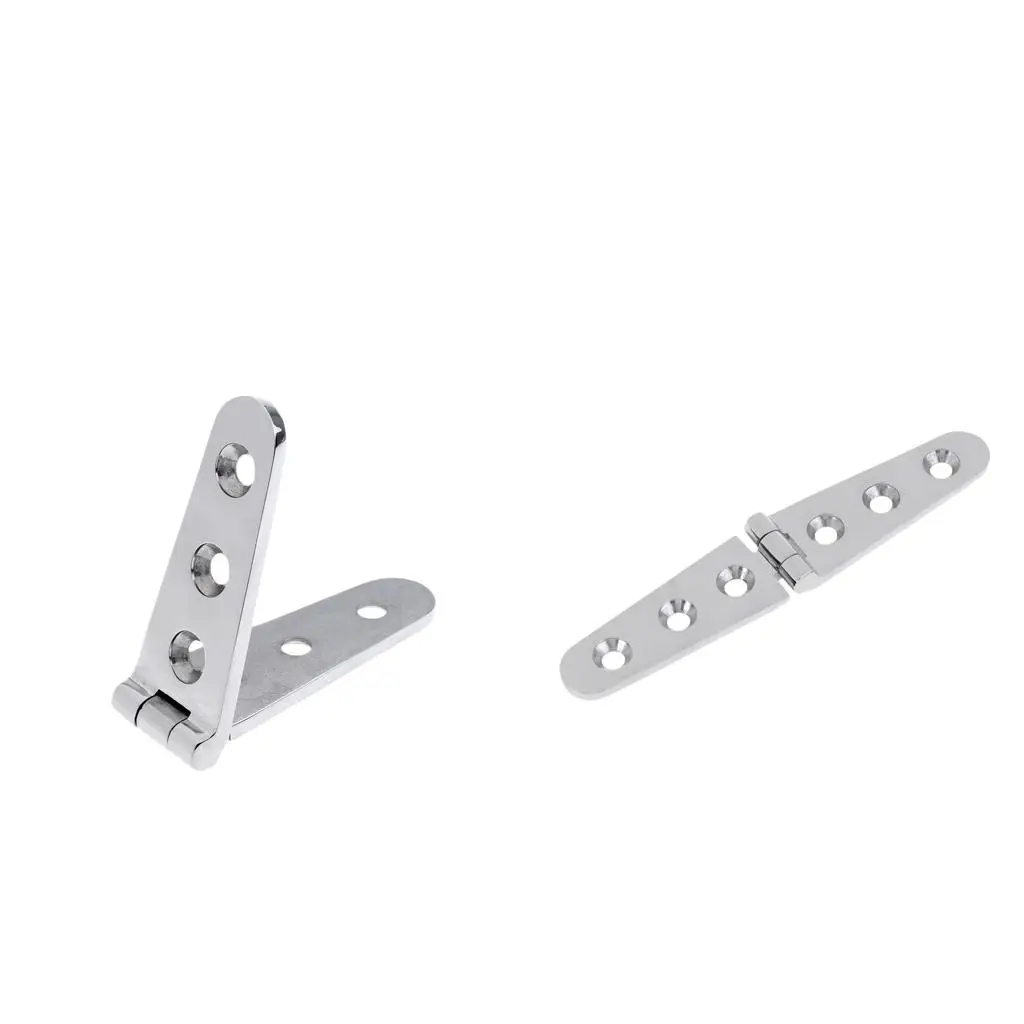2 Pieces 6-hole Boat Deck  Strap Hinge - 316 Stainless Steel
