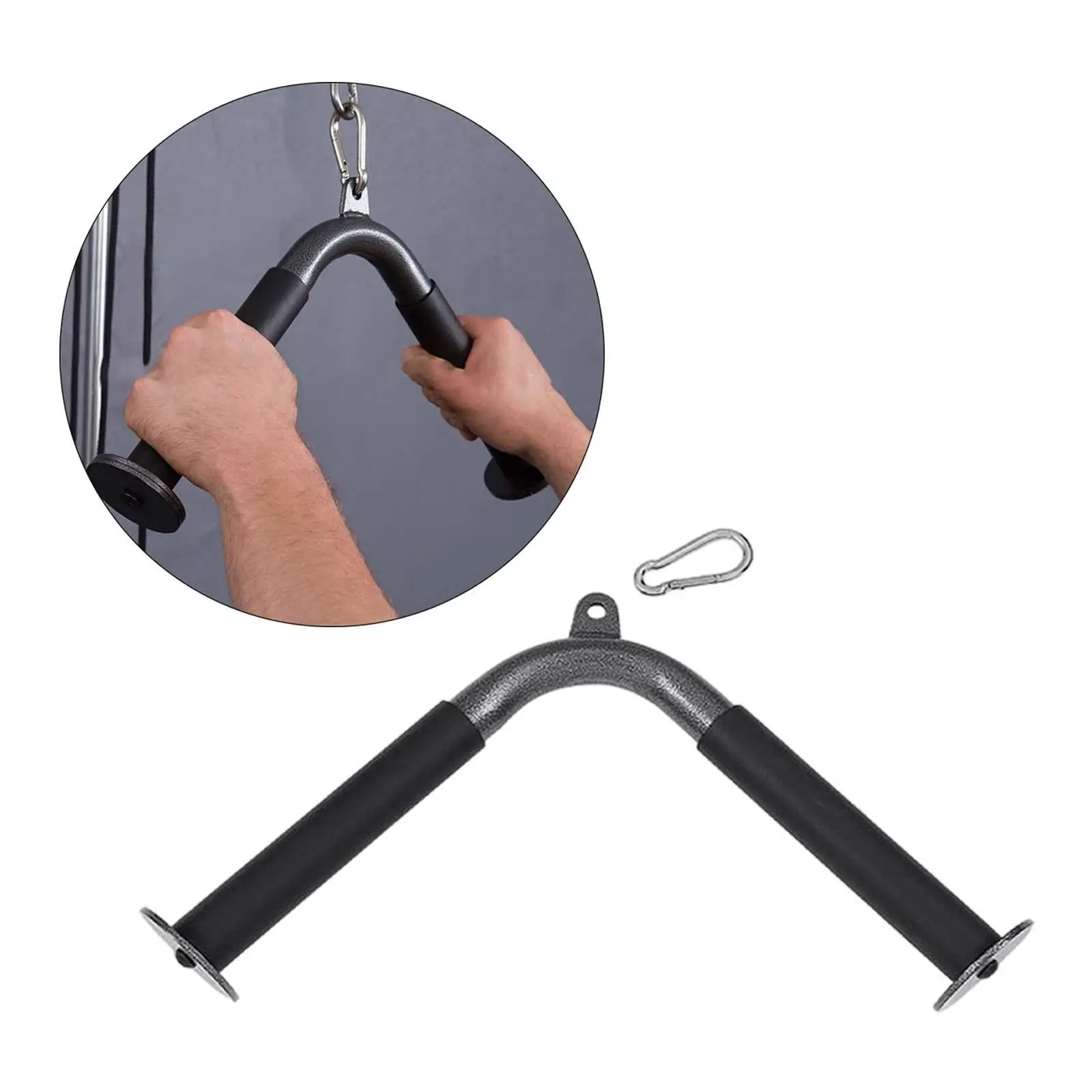V Shaped Press Down Bar Cable Machine Handle Attachment Double Handle for Home Weight Lifting Exercise Fitness Gym