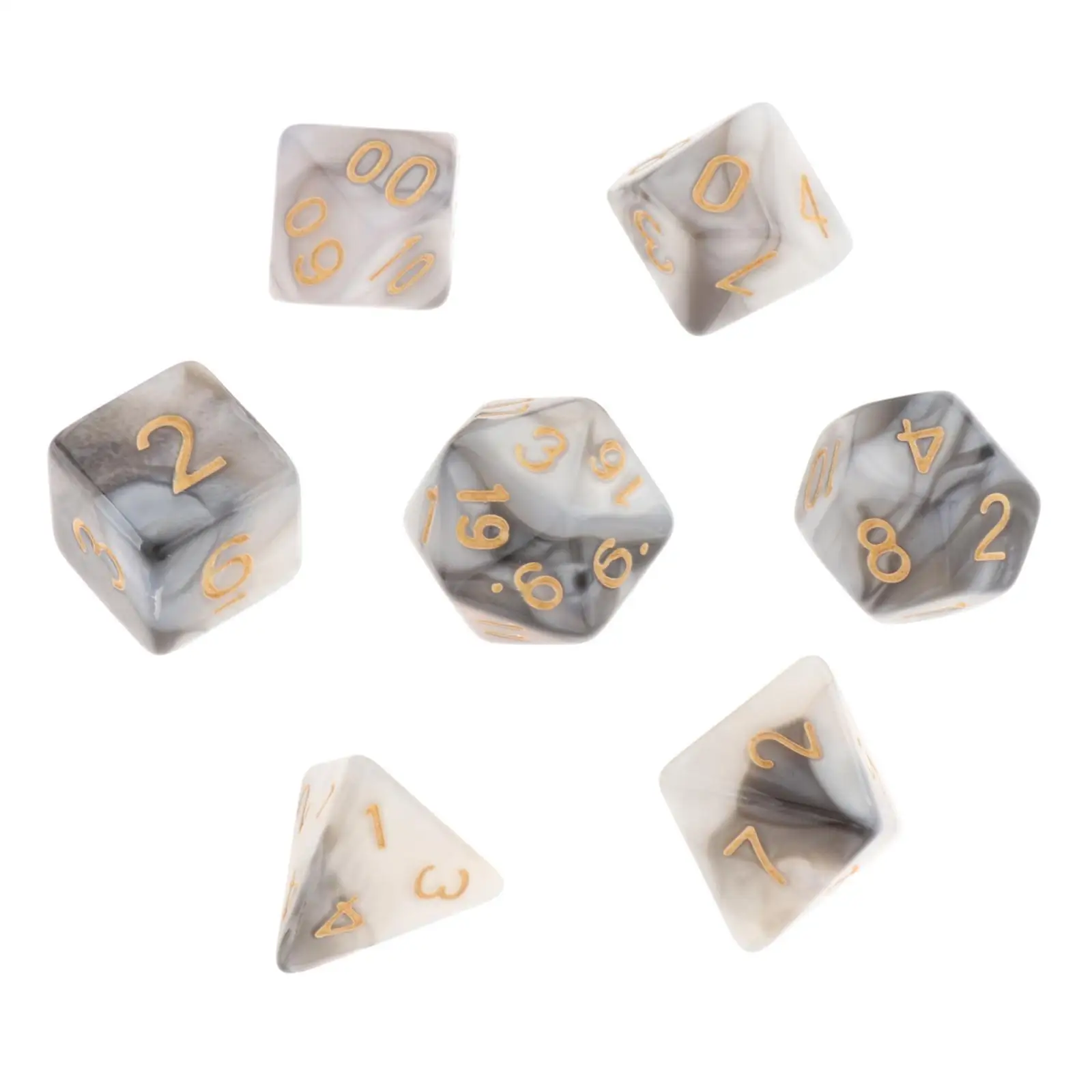 7Pcs/Set Polyhedral Games Dice Multi Sides Dice for Board Game Bloody Dice_ji 