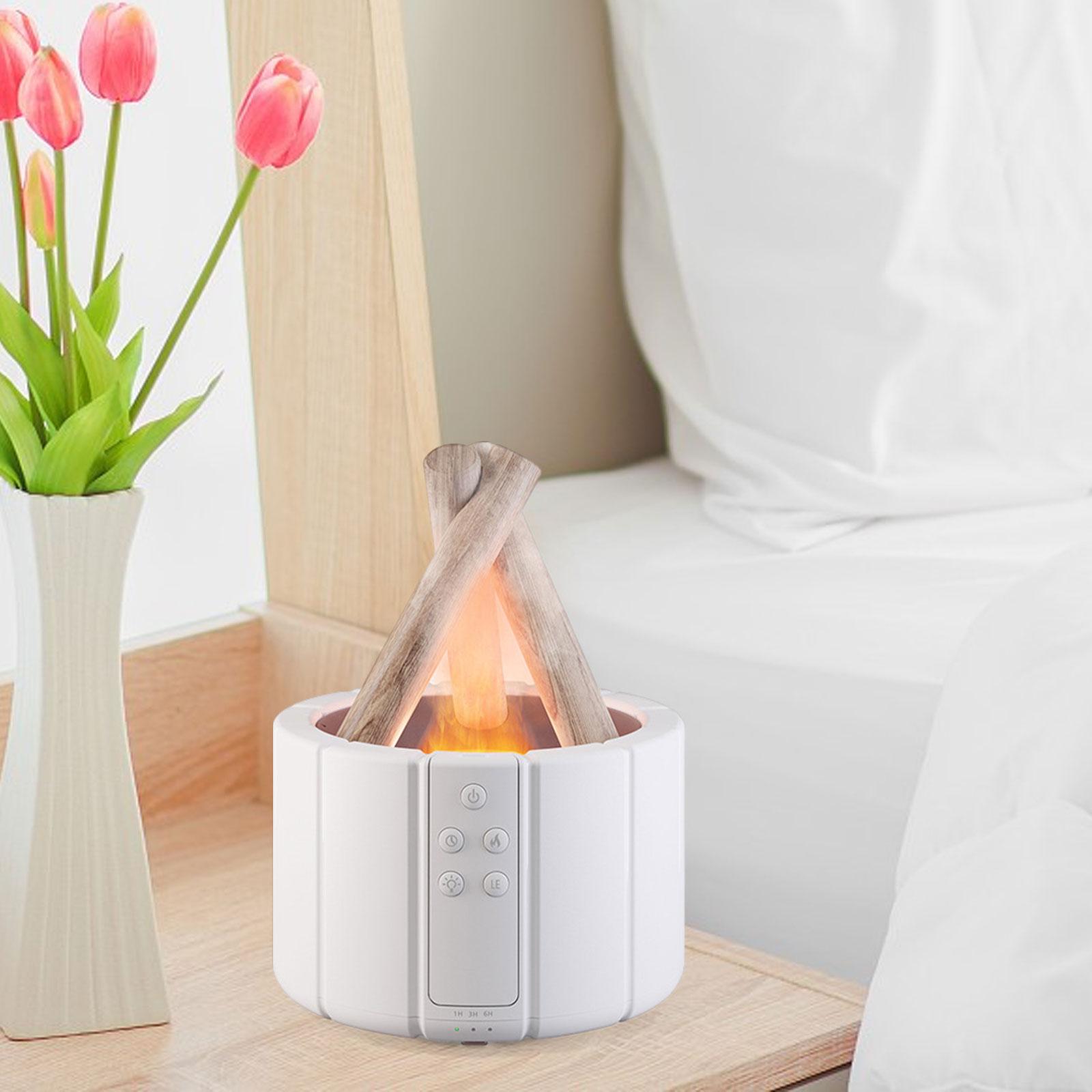 Essential Oil Diffuser 7 Color Simulation Flame Air Diffuser 250ml Air Humidifier for SPA Office Bedroom Living Room Large Room