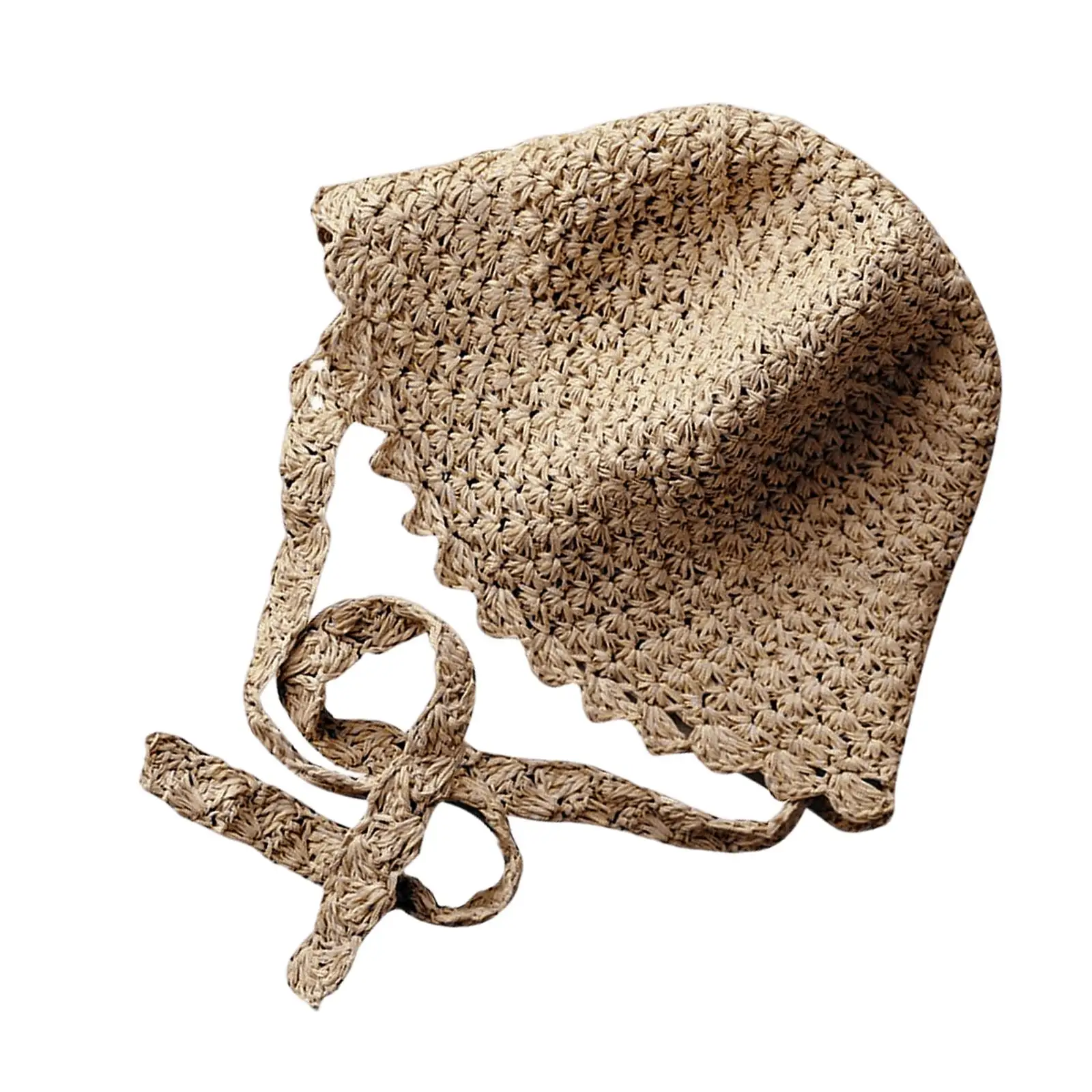 Women Straw Caps Beach Hat with  Strap,  Wide Brim for Camping Hiking