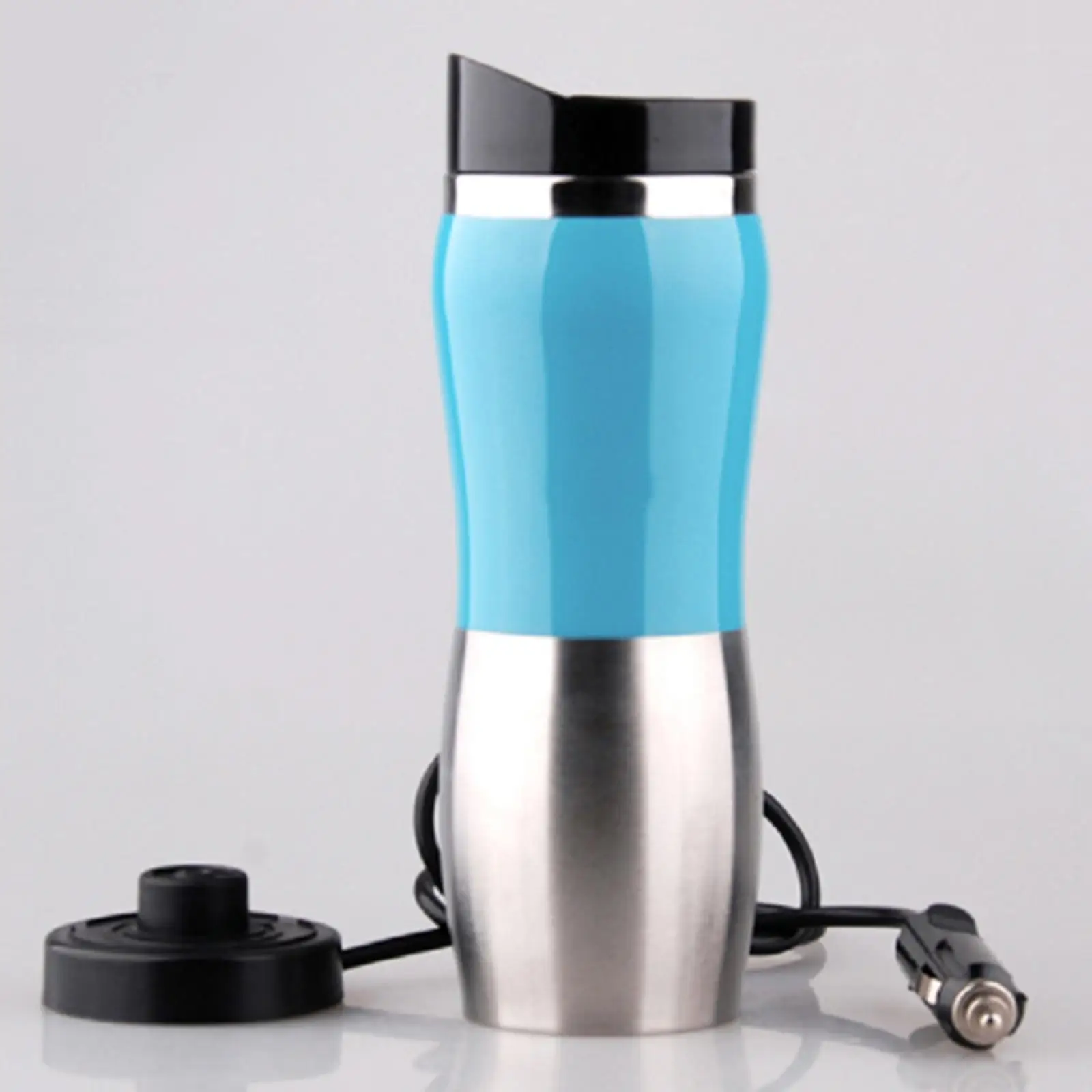 Car Electric Kettle 400ml 24V Stainless Steel Electric Auto Heating Bottle Car Water Heater for Hot Water Camping Boat Travel