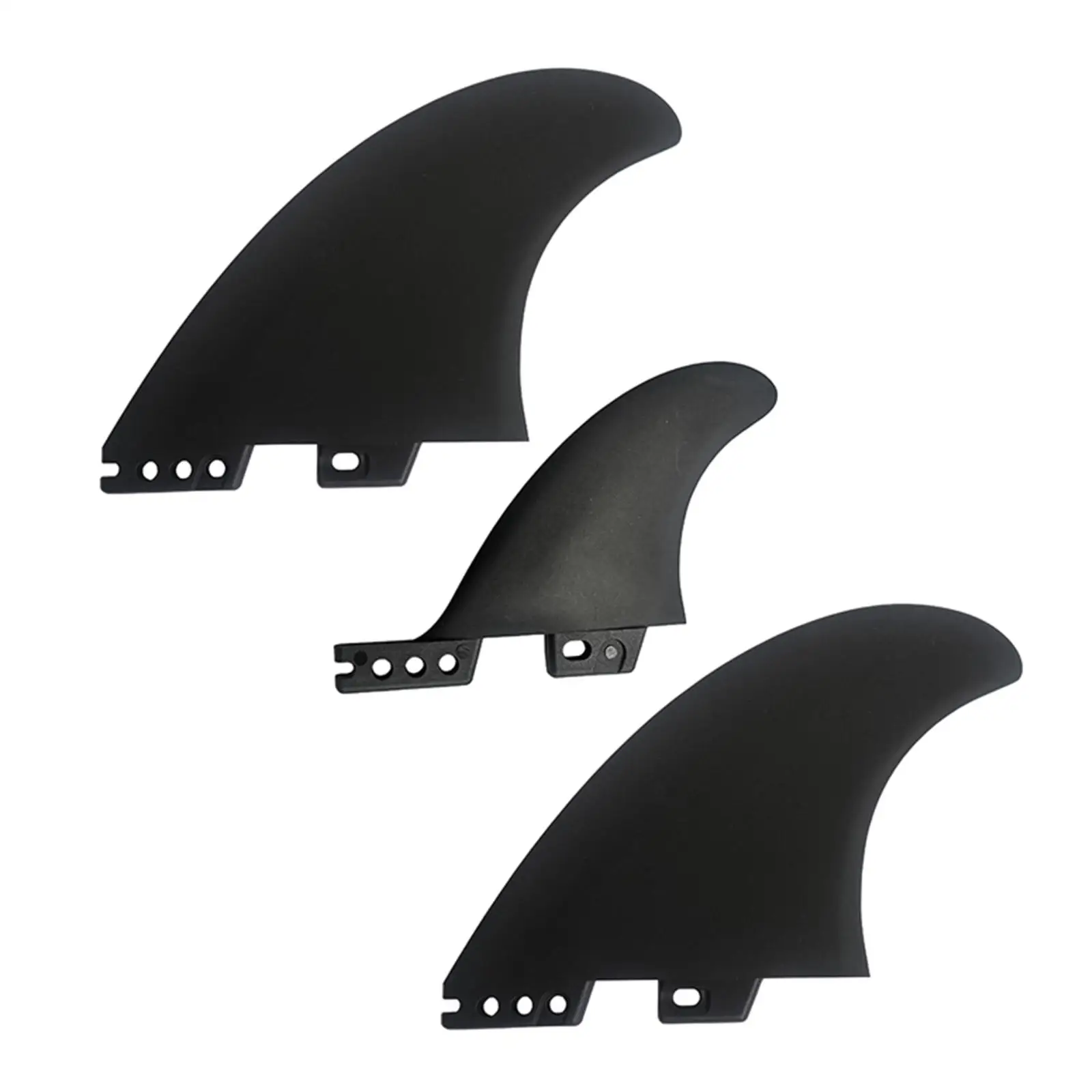 3Pcs Surfboard Fin Surfing Fin Replacement for Canoe Stand up Paddleboard Longboard Water Sports Accessories