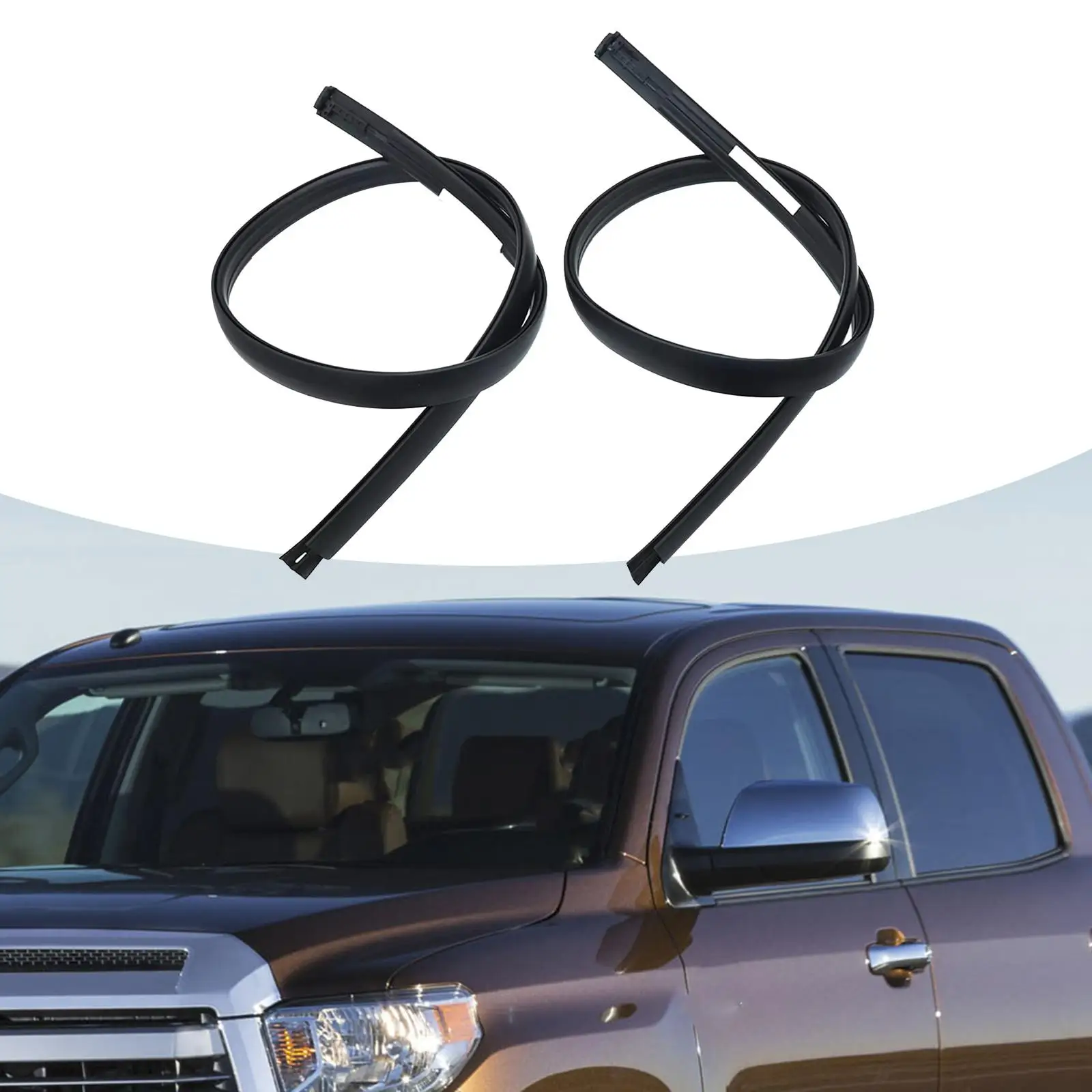 2Pcs Roof Molding Weather Stripping 755520C050 for Tundra Double Cab