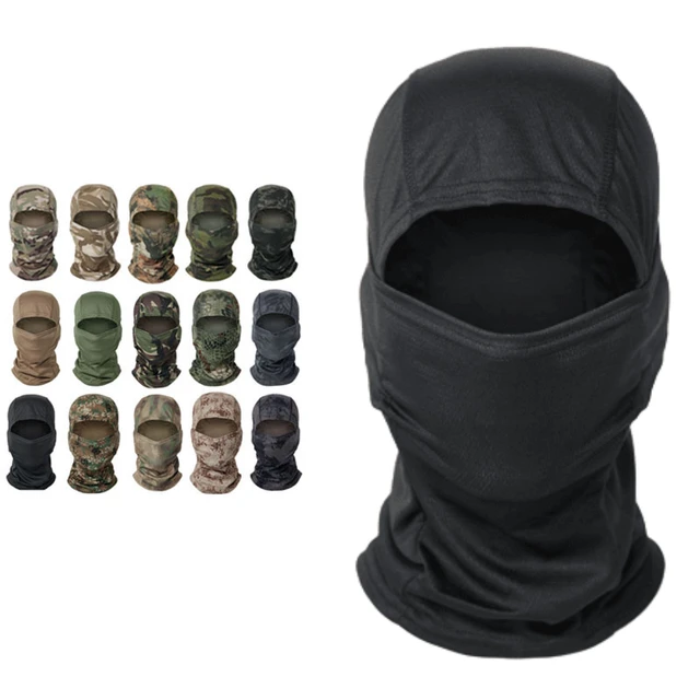 Camouflage Balaclava Outdoor Fishing Hunting Hood Face Mask Cover Khaki Black CP Color