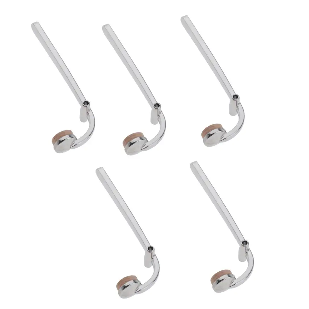 5 Lot Silver Stainless Steel Trombone Spit Value W/ Cork Pad