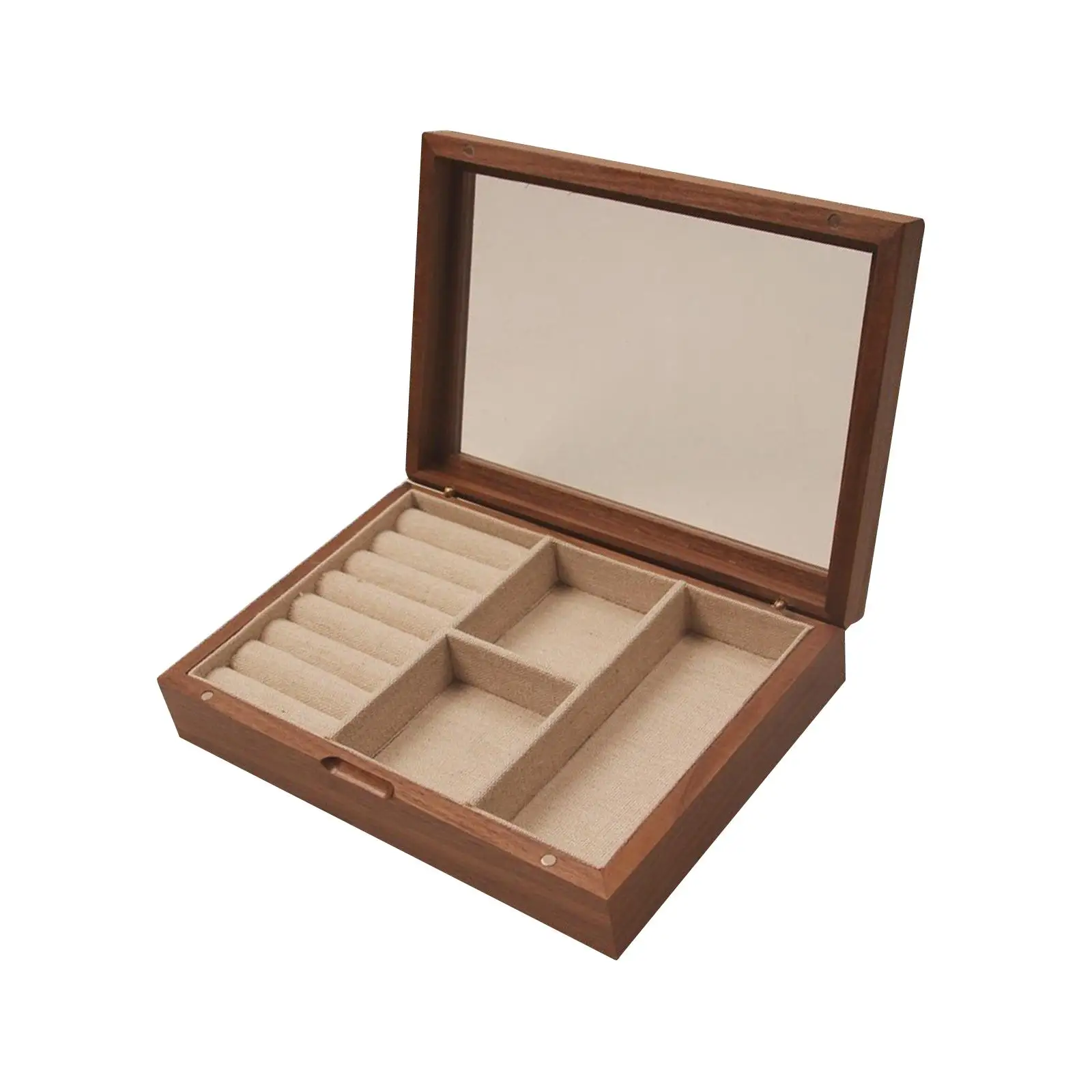 Jewelry Organizer Box Jewelry Storage Box Travel Rectangular Watch Ring Tray Jewelry Case Trinket Box for Ear Studs Bracelets