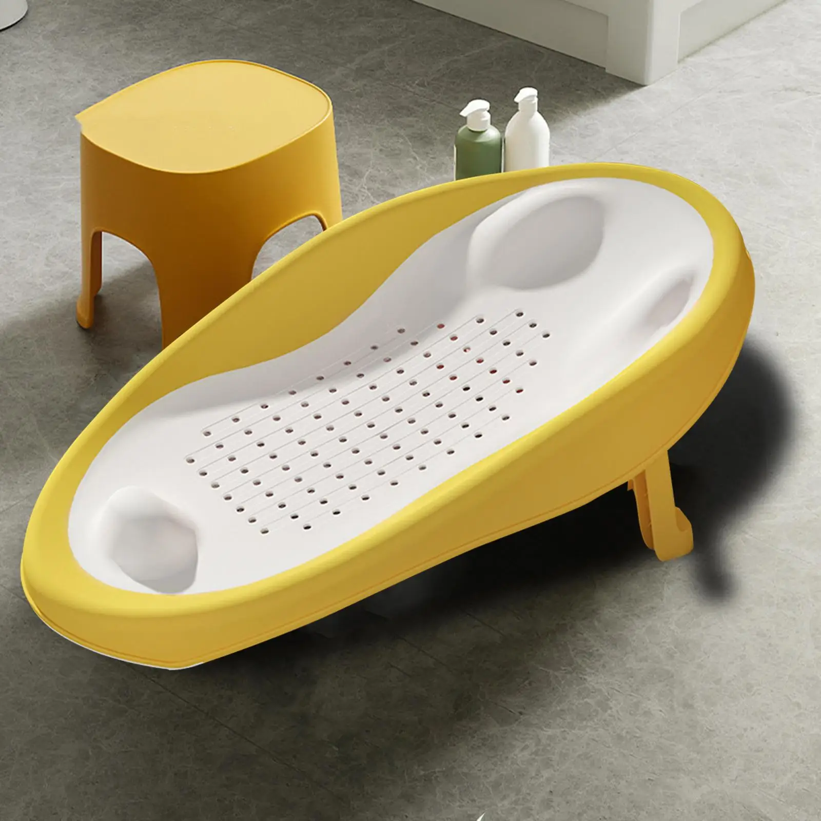 Baby Bath Support Multi Function Anti Slip Accessories Breathable Folding Bath Rack Bathing Seat Shower Support for Toddlers