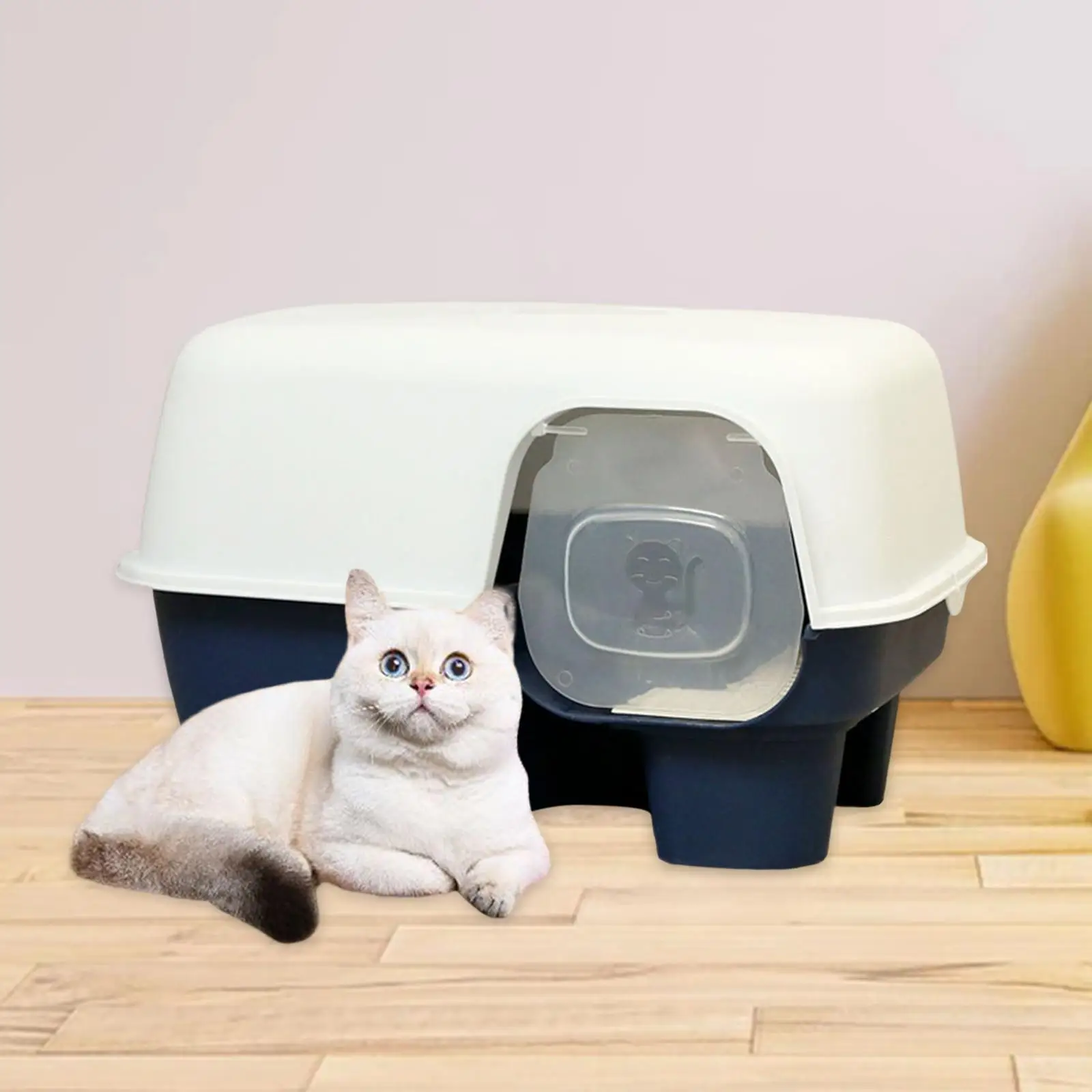 Corridor Enclosed Cat Litter Box Detachable with Gate Portable High Side Cat Bedpans Pet Supplies Easy Clean Kitty Litter Pan