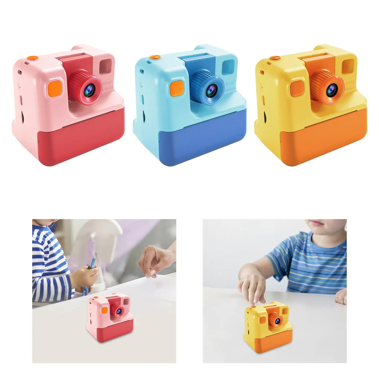 Kids Instant Print Camera Children Toy Novelty Small Educational Toys Portable for Children Ages 3 4 5 6 Year Old Boys and Girls