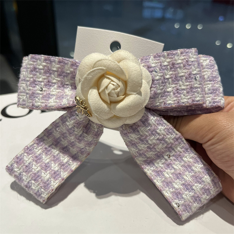 Neue Elegante Stoff Bowknot Haar Clips Kamelie Blume Biene Haar Pins für Frauen Mode Kopfbedeckungen Koreanische Haar Accessoriesi-Remiel – Detail 3