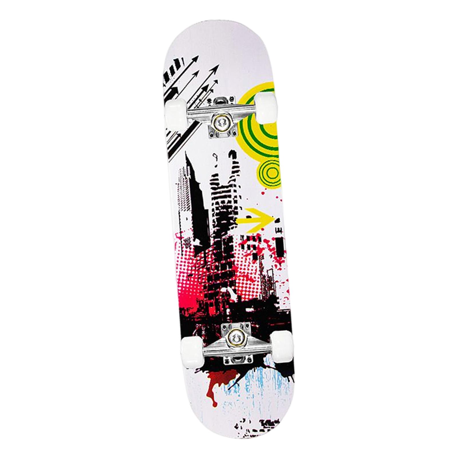 Portable Complete Skateboard 31 inch Skateboard for Teens Youths Girls Boys Holiday Gifts