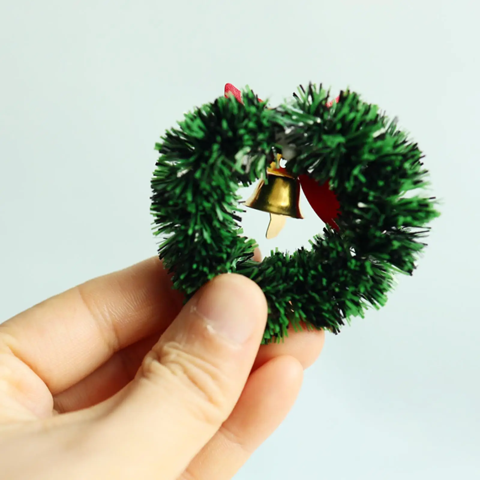 Hanging Xmas Wreath Doll House Wreath for Winter Holiday Garden Outdoor
