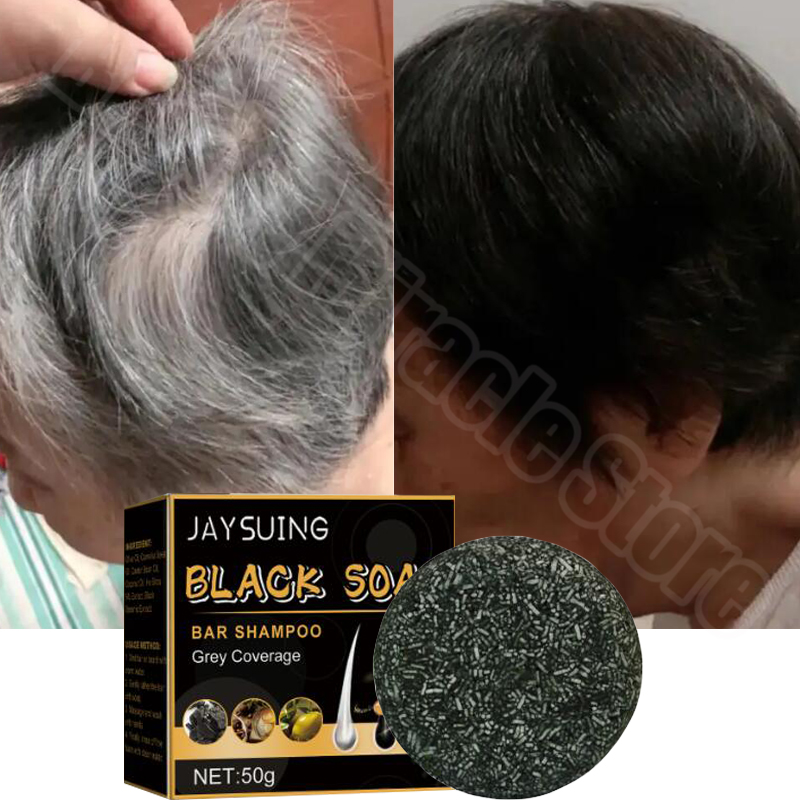 Best of Gray White Hair Treatment Soap White To Black Natural Color Repair Nourish Products Fast Regrowth Black Hair Care Men Women Reviews & Tips