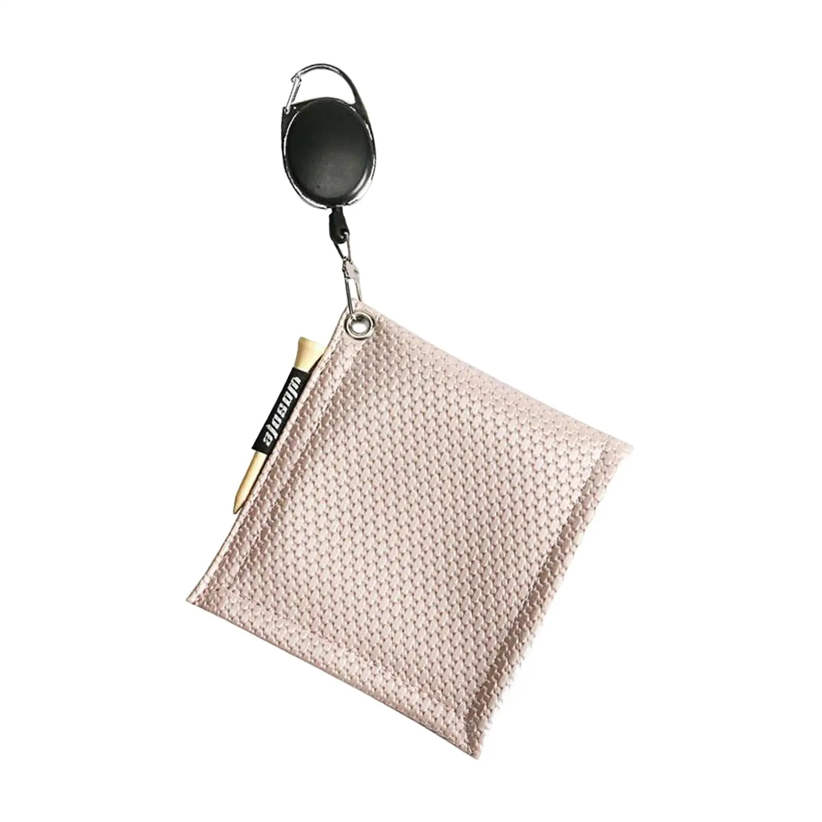 Golf Ball Cleaning Towels, Cleaner Golf Club Head Wiping Cloth with Retractable Keychain Buckle Golf Ball Wipe for Golf Course