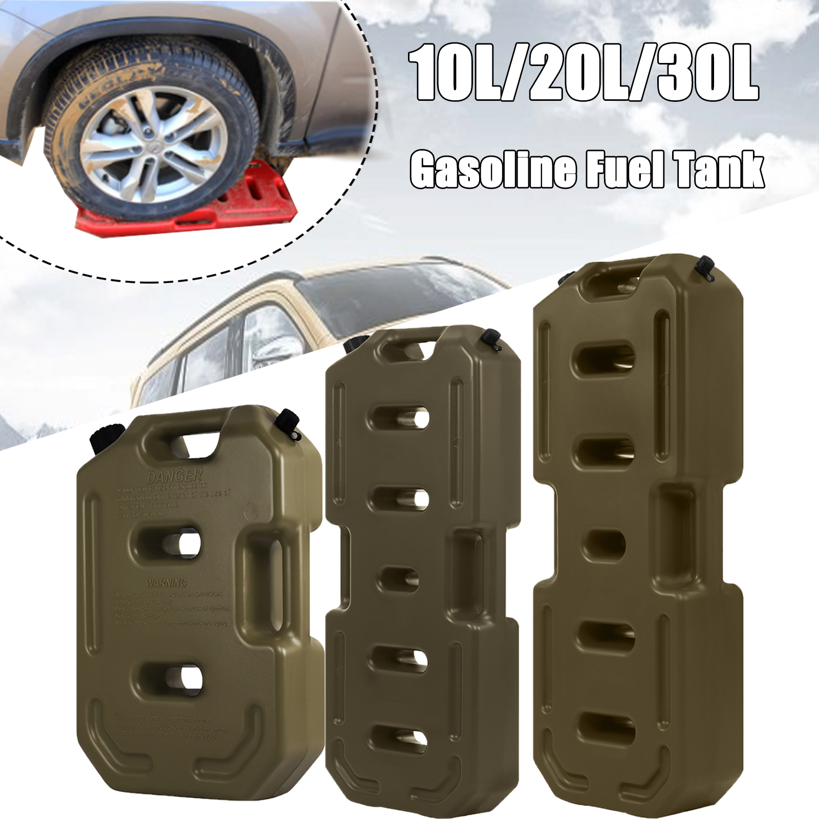 Топливные бочки Honhill Jerrycan, объем 10 л/20 л/30 л, запасной контейнер  для газа, внедорожник, мотовездеход, трехколесный мотоцикл, топливный  бензиновый дизельный бак | AliExpress