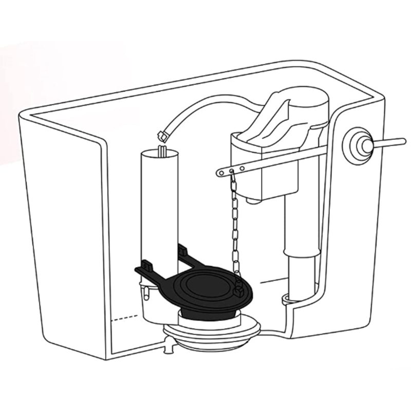 Description Picture 6 of itemUniversal Repair Drain Valve Flap Cover Toilet Flapper Cover Bathroom Water Saver Home Seal Tank Ring Adjustable