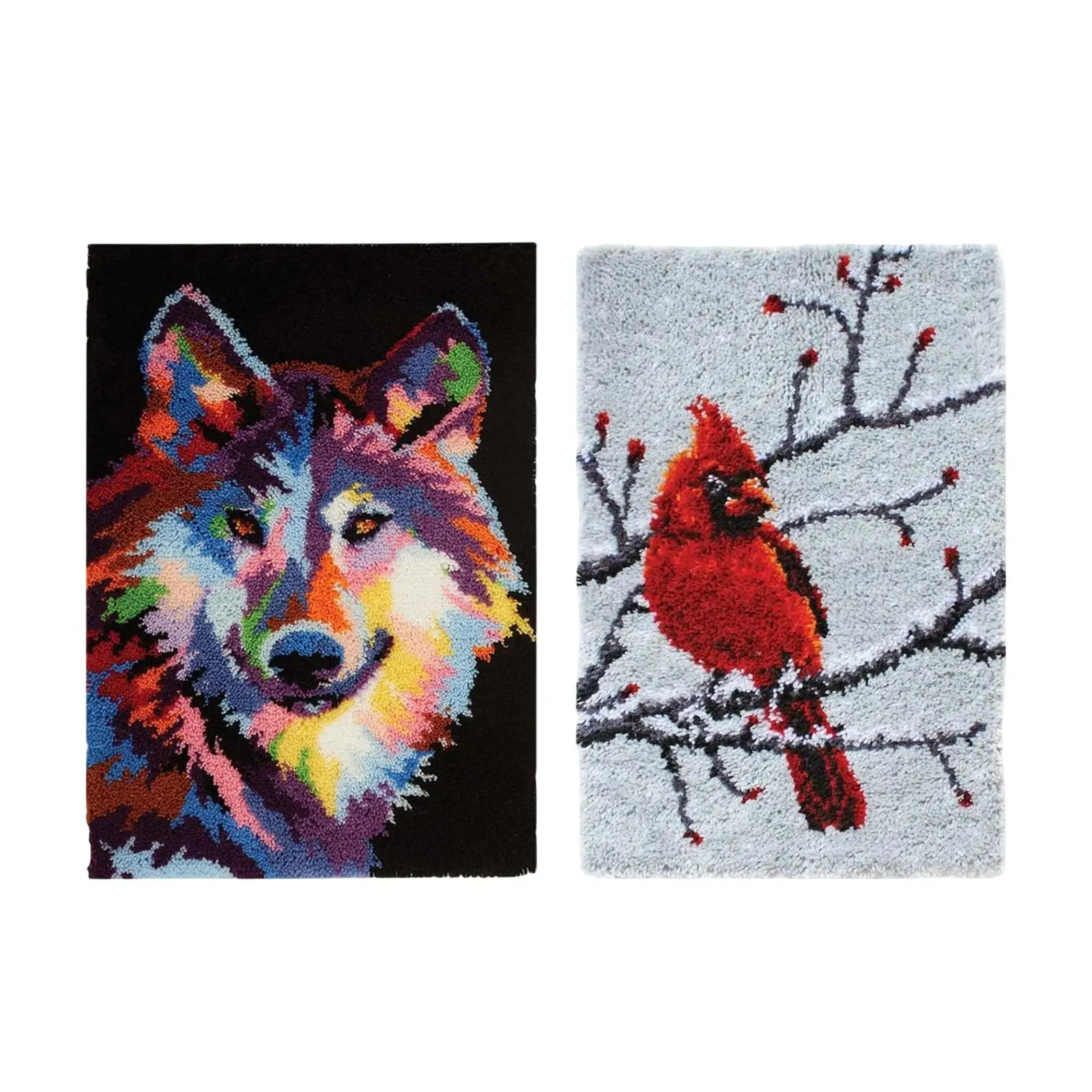 Wolf Carpet Latch Hooking s Rug Needlework Embroidery Carpet Set for Adults