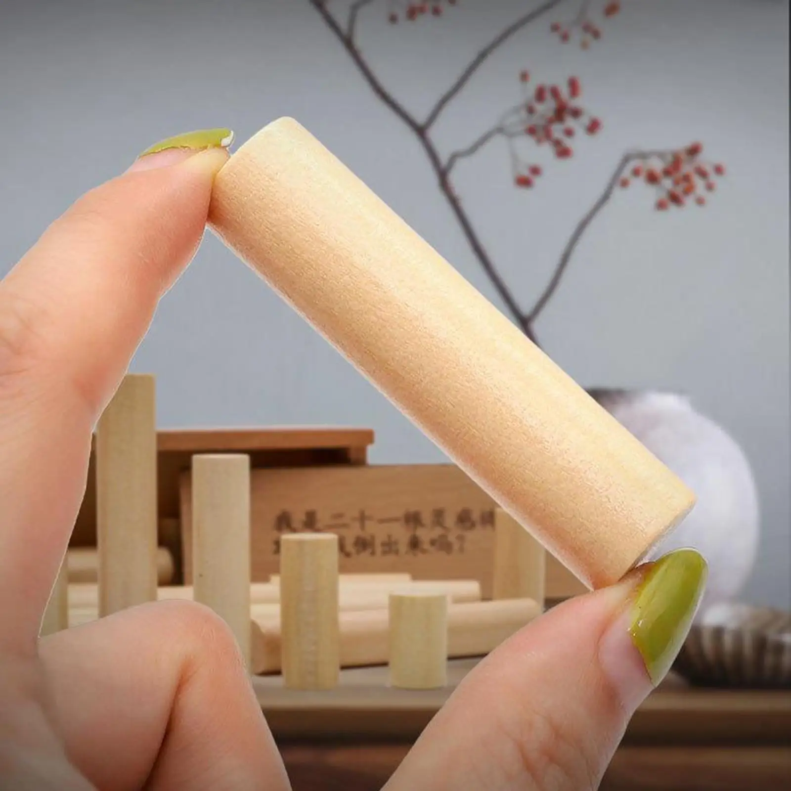 Classical Wooden Cylinder Puzzle Toy Assembly & Disentanglement Puzzles