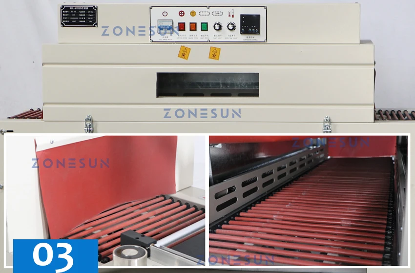 ZONESUN ZS-SPL3 PVC & Polyolefin Film L-bar Sealing Cutting Shrinking Machine