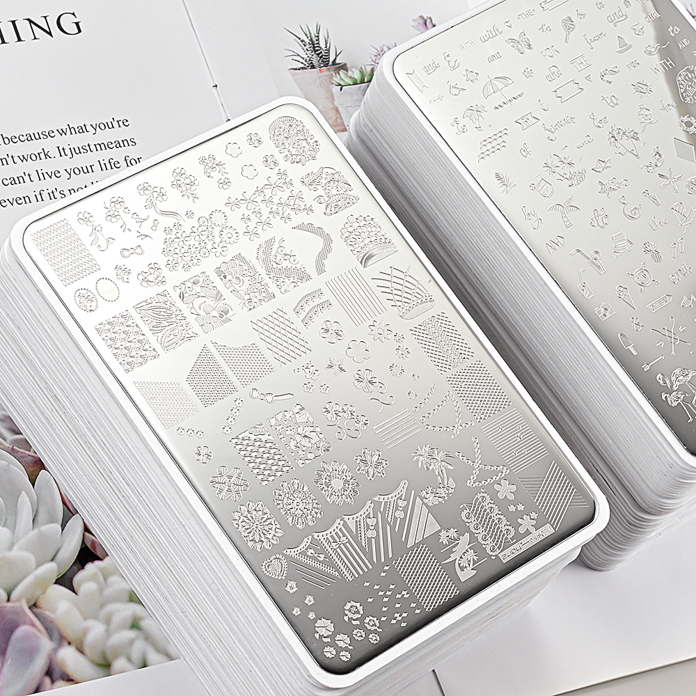 Best of 9.5X14.5cm Big Size Nail Art Stamping Plate Leaf Flower Geometric Designs Nail Art Template Graffiti Polish Printing Stencils Reviews & Tips